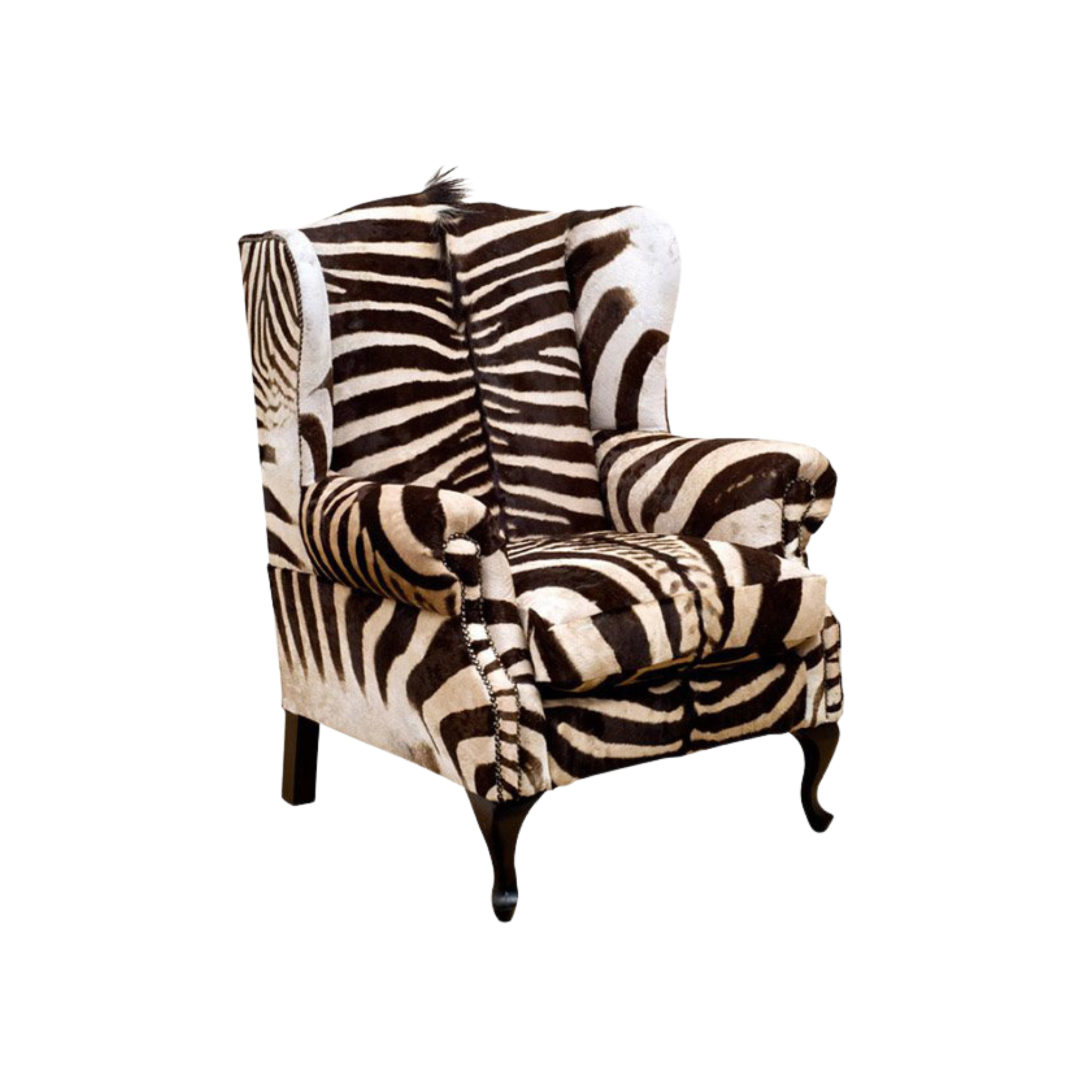 Burchell Zebra Wingback Armchair – Panga Panga Furniture