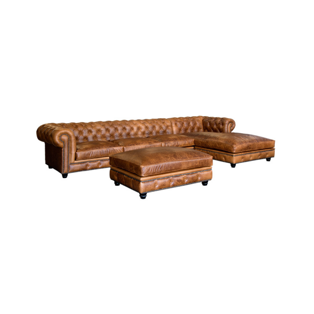Iconic Chesterfield Daybed with Ottoman – Experience timeless old-world charm with the most iconic sofa in the world, the Chesterfield Daybed with Ottoman. Adorned with tufted deep buttoning, it exudes enduring elegance.  Indulge in a personalized touch with custom manufacturing available in our premium leathers and fabrics, tailored to your exact specifications.