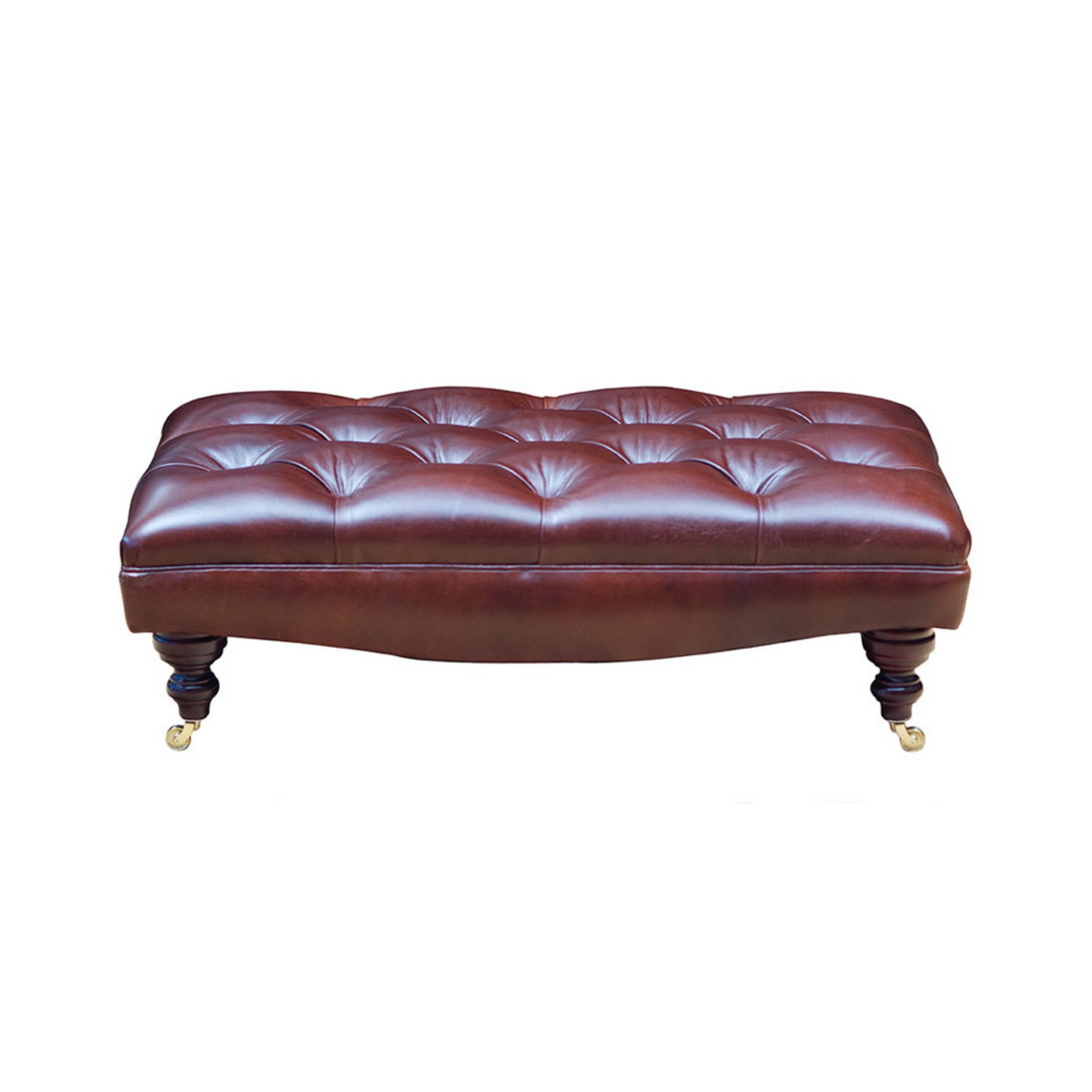 Hamilton Ottoman 1 – Immerse yourself in old-world charm with the Hamilton Ottoman, featuring deep buttoning and elegant castor wheels. A timeless addition to your space.  Tailor your experience with custom sizes and materials, available at your request, ensuring a touch of luxury and sophistication in your living area.