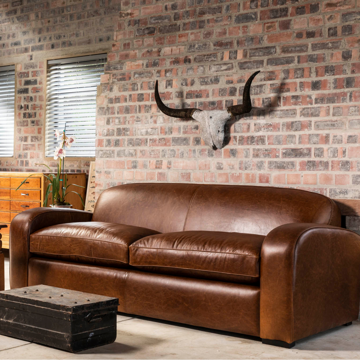 Havana Sofa – Embrace classic design with the Havana Sofa, a versatile piece that seamlessly fits into modern loft apartments or traditionally-styled interiors. The soft and timeless curved shape and arms add a touch of elegance.  Customize your experience with the option to have it custom manufactured, capturing your own personal style. Choose from a range of premium leathers and fabrics, with custom sizes available for a perfect fit in your home.