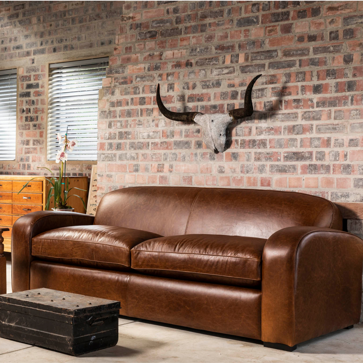 Havana Sofa – Embrace classic design with the Havana Sofa, a versatile piece that seamlessly fits into modern loft apartments or traditionally-styled interiors. The soft and timeless curved shape and arms add a touch of elegance.  Customize your experience with the option to have it custom manufactured, capturing your own personal style. Choose from a range of premium leathers and fabrics, with custom sizes available for a perfect fit in your home.